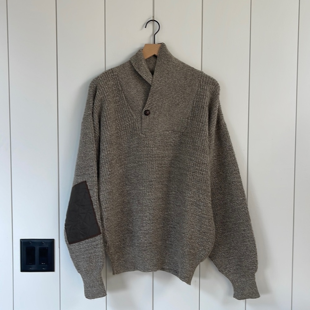 Vintage LL Bean sweater with elbow patches men’s large